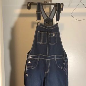 Dark blue overalls
